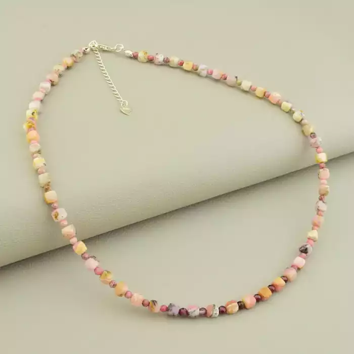 🏷️️ Підвіска Родоніт, Гранат 42 см срібло (925) ss_105667