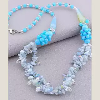 Намисто Аквамарин 60 см