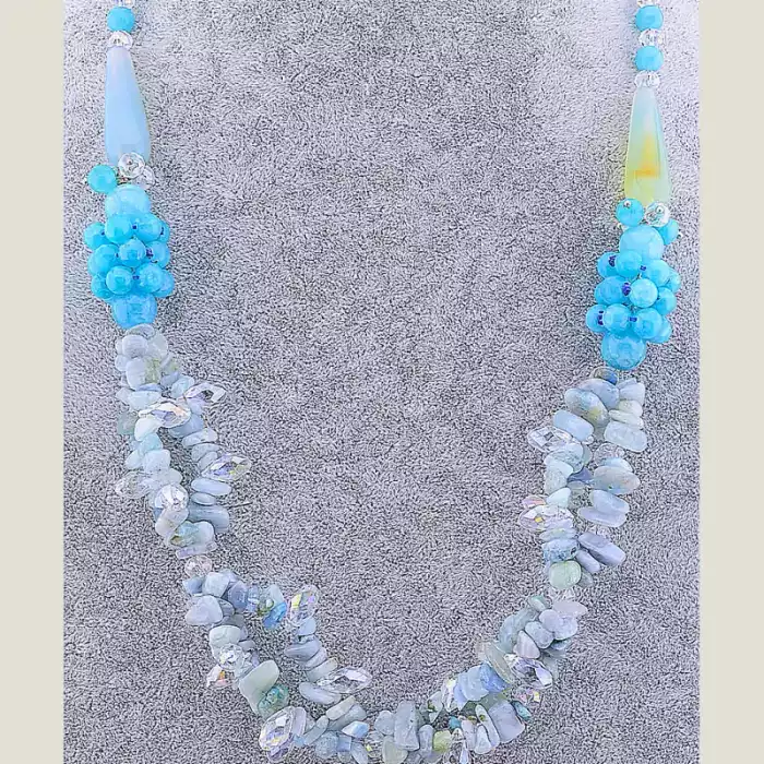 🏷️️ Намисто Аквамарин 60 см ss_36702