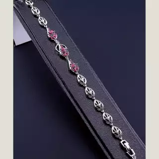 Браслет складний Xuping Фіаніт 18 см (родій)