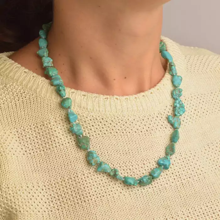 🏷️️ Намисто Бірюза 48 см. ss_100104