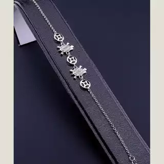 Браслет з карабіном Xuping (родій)