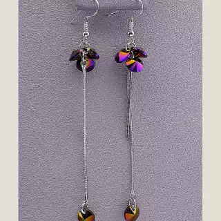 Сережки петельки Juleeze Фіаніт (родій)