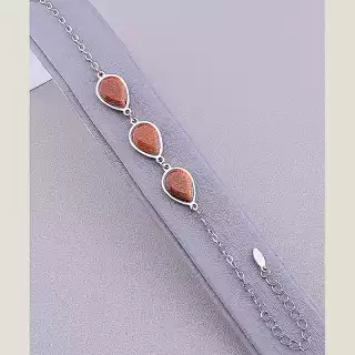 Браслет з карабіном Авантюрин 19 см