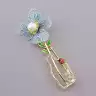 🏷️️ Брошка квітка Майорка, Фіаніт (позолота 18к) F-82659