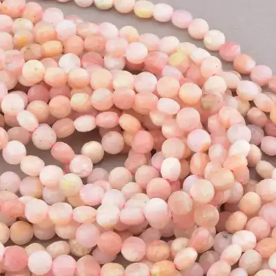 🏷️️ Намистини Опал 39 см на нитці (натуральне каміння, без застібки) грановані F-84009