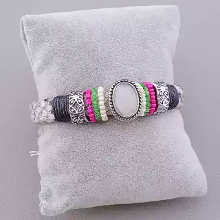 Браслет з магнітною застібкою Місячний камінь 17 см