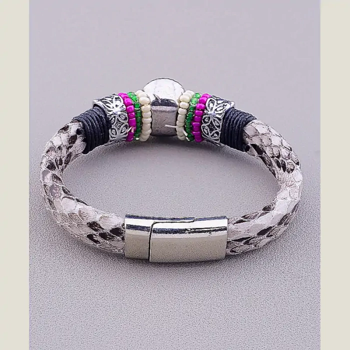 🏷️️ Браслет з магнітною застібкою Місячний камінь 17 см ss_15284