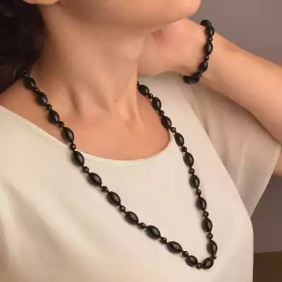 🏷️️ Намисто + Браслет Агат 65 см F-76140