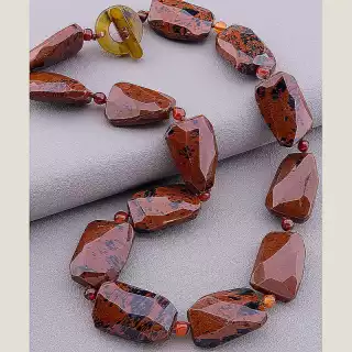 Намисто Обсідіан 52 см