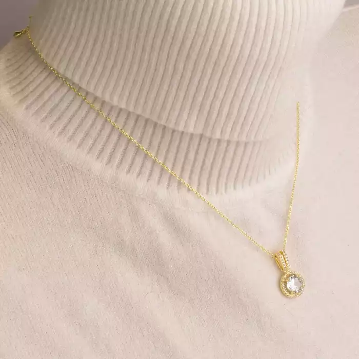 🏷️️ Підвіска Saiya Фіаніт 40 см (позолота 18к лимонна) ss_93766