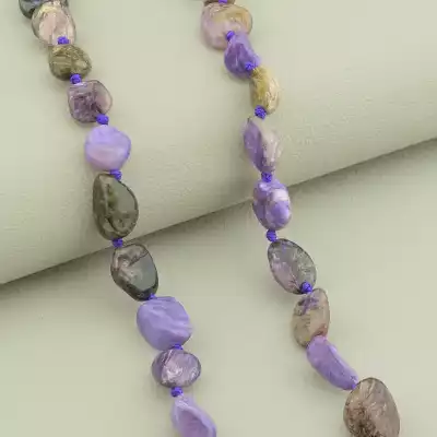 🏷️️ Намисто Чароїт (cрібло 925 проба) 47 см. F-101352