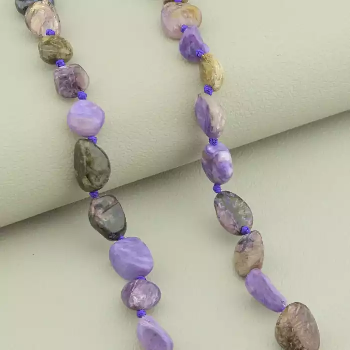 🏷️️ Намисто Чароїт (cрібло 925 проба) 47 см. ss_101352