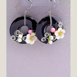 Сережки пусети Hand Made Агат