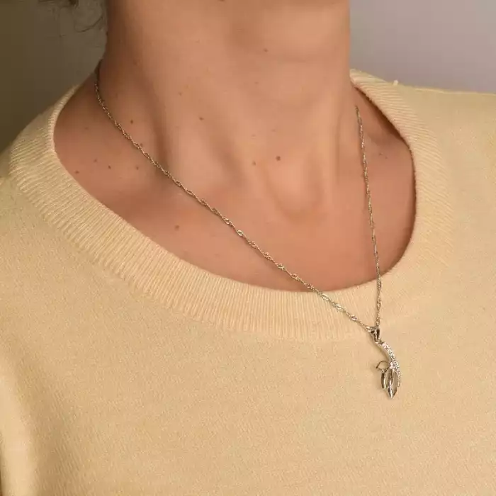 🏷️️ Набір Підвіска + Кільце + Сережки Winniana Фіаніт 42 см. ss_93999