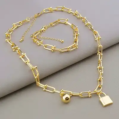 🏷️️ Намисто + Браслет Fashion 46 см F-86171