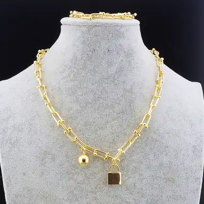 🏷️️ Намисто + Браслет Fashion 46 см F-86171
