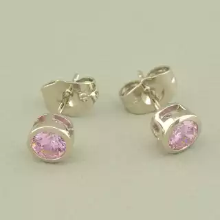 Сережки пусети Xuping Фіаніт (родій)