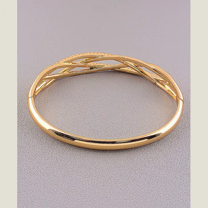 🏷️️ Браслет шарнірний Xuping Фіаніт 17 см (позолота 18к) ss_78278