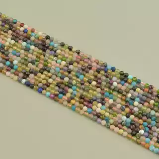Намистини Самоцвіти 39 см. 3,3мм. на нитці (натуральне каміння, без застібки)