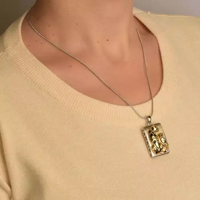 🏷️️ Підвіска + Сережки Abella Фіаніт 45 см. ss_96944