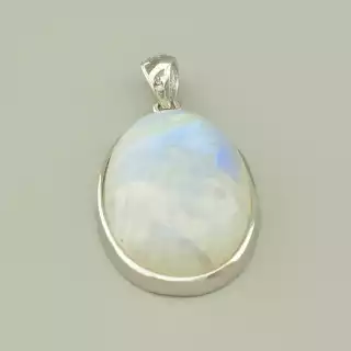Кулон Місячний камінь 32х21мм. (cрібло 925 проба)