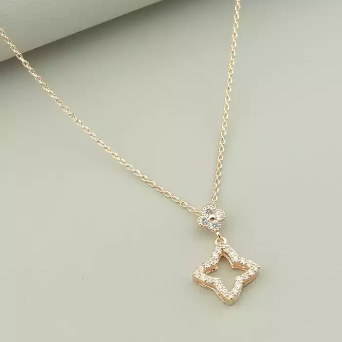 🏷️️ Підвіска зірка Saiya Фіаніт 41 см (позолота 18к рожева) ss_97065