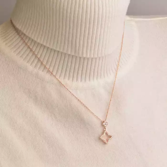 🏷️️ Підвіска зірка Saiya Фіаніт 41 см (позолота 18к рожева) ss_97065