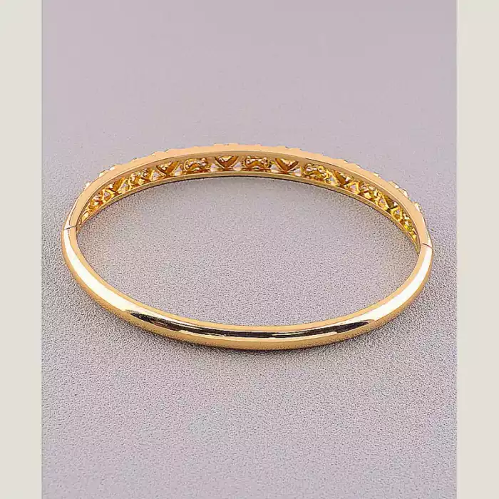 🏷️️ Браслет шарнірний Xuping Фіаніт 17 см (позолота 18к) ss_58613